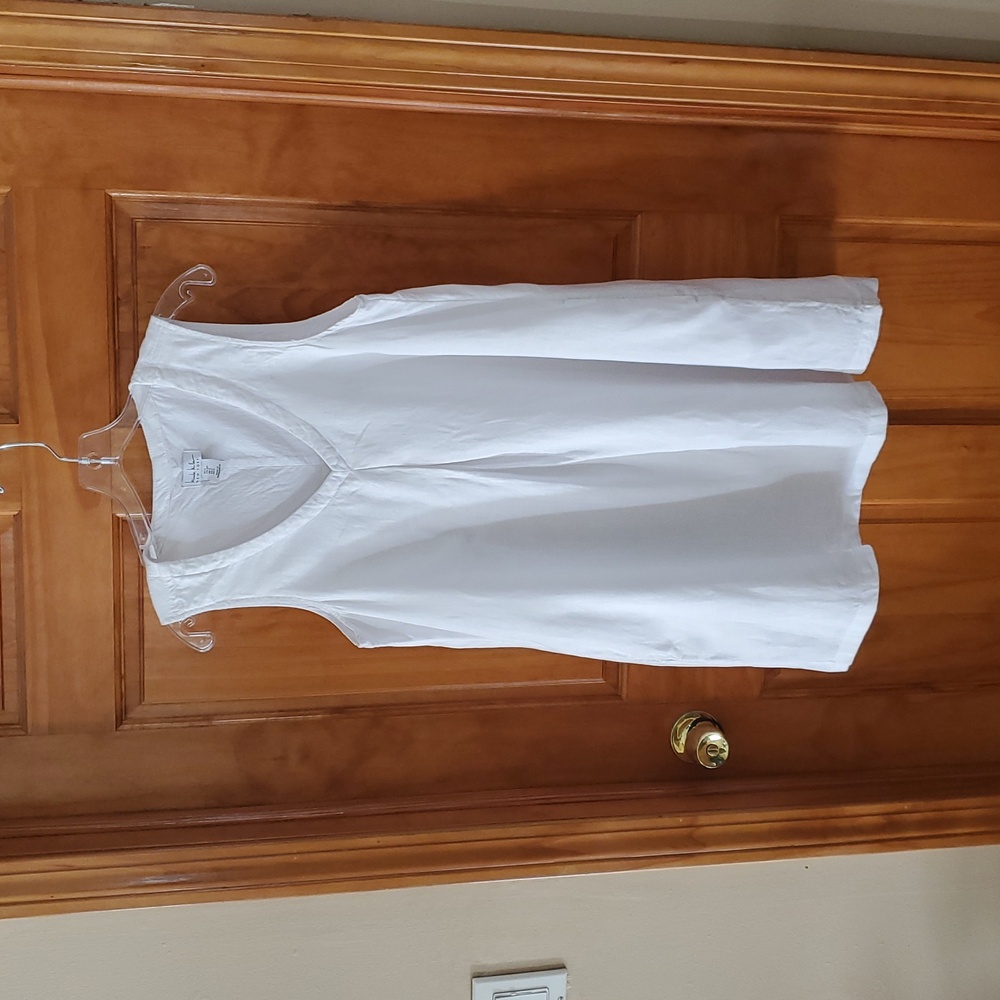 Nicole Miller New York Lined Linen Dress/Top White Sz S - Picture 8 of 8